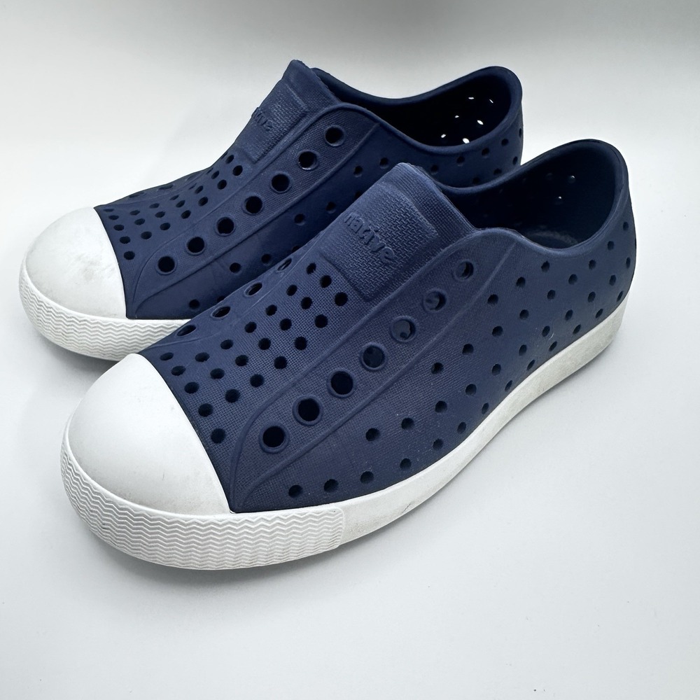 Native Shoes Jefferson Kids Size C12 Blue Shell White Slip On Water Shoe